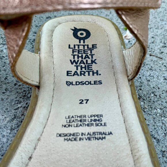 OLD SOLES Gold Wing Sandals Girls 10 27 Rose Gold Toddler Girl Shoes with Wings - Picture 8 of 8
